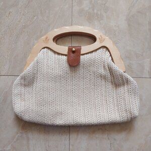 Vintage Natural Woven Crochet Handbag